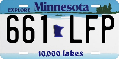 MN license plate 661LFP