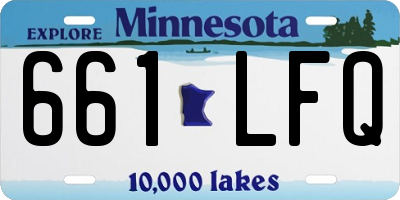 MN license plate 661LFQ