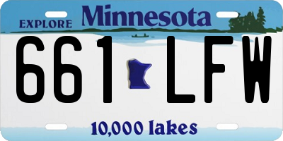MN license plate 661LFW