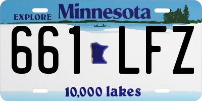 MN license plate 661LFZ