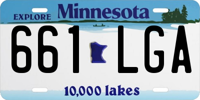 MN license plate 661LGA
