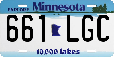 MN license plate 661LGC
