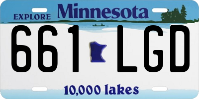 MN license plate 661LGD