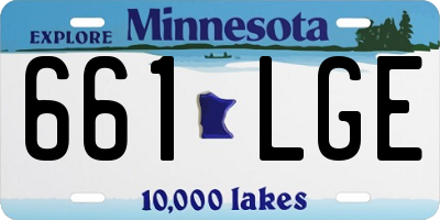 MN license plate 661LGE