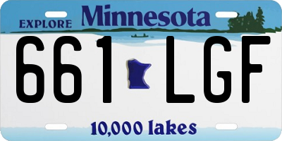 MN license plate 661LGF