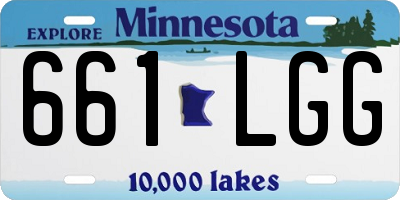 MN license plate 661LGG