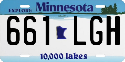MN license plate 661LGH