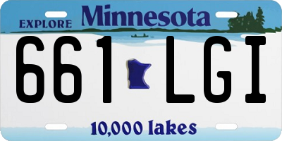 MN license plate 661LGI