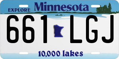 MN license plate 661LGJ