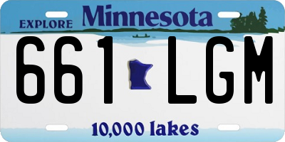 MN license plate 661LGM