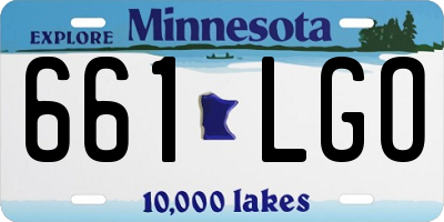 MN license plate 661LGO
