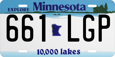 MN license plate 661LGP