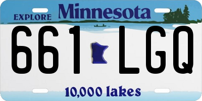 MN license plate 661LGQ