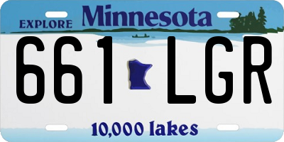 MN license plate 661LGR