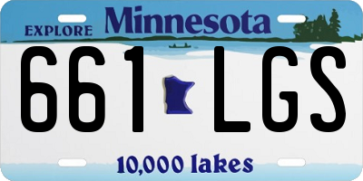 MN license plate 661LGS