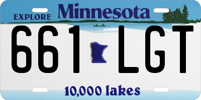 MN license plate 661LGT