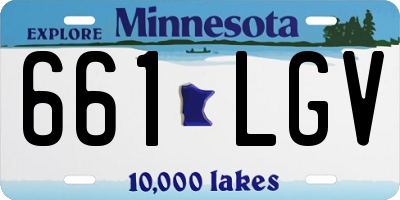 MN license plate 661LGV