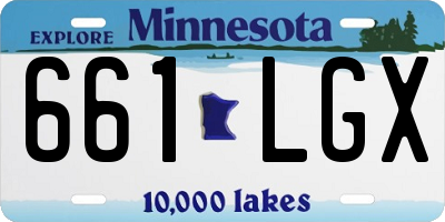 MN license plate 661LGX