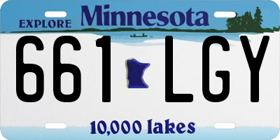MN license plate 661LGY