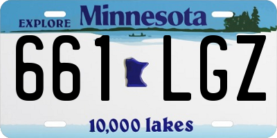 MN license plate 661LGZ