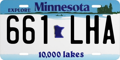 MN license plate 661LHA
