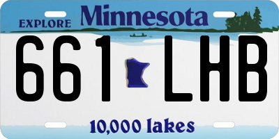 MN license plate 661LHB