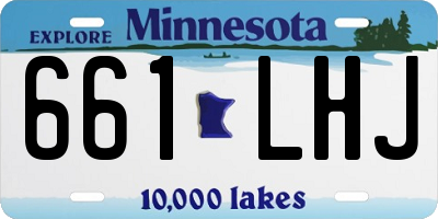 MN license plate 661LHJ