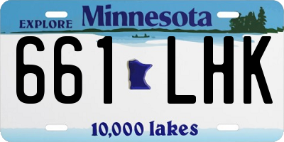 MN license plate 661LHK