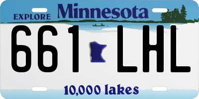 MN license plate 661LHL
