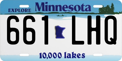 MN license plate 661LHQ