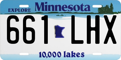 MN license plate 661LHX
