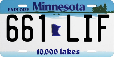MN license plate 661LIF