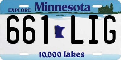 MN license plate 661LIG