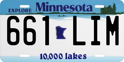 MN license plate 661LIM