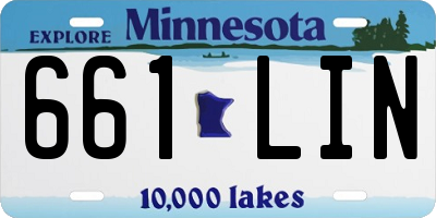 MN license plate 661LIN