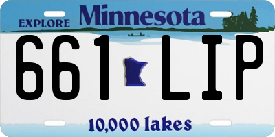 MN license plate 661LIP