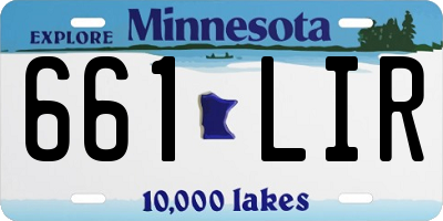 MN license plate 661LIR