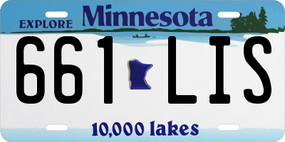 MN license plate 661LIS
