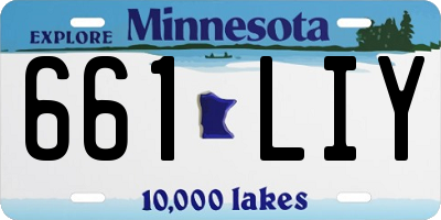 MN license plate 661LIY