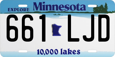 MN license plate 661LJD