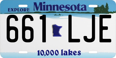 MN license plate 661LJE