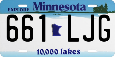 MN license plate 661LJG