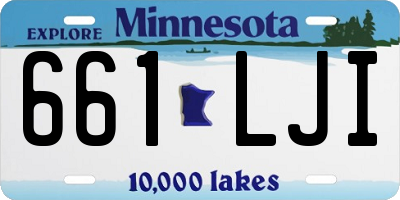 MN license plate 661LJI