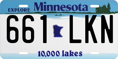 MN license plate 661LKN