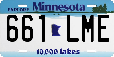 MN license plate 661LME