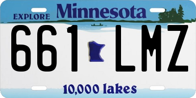 MN license plate 661LMZ