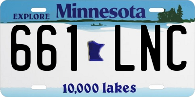 MN license plate 661LNC