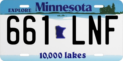 MN license plate 661LNF
