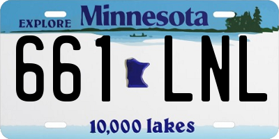 MN license plate 661LNL
