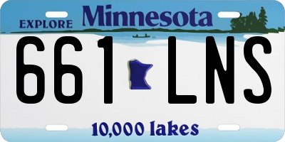 MN license plate 661LNS